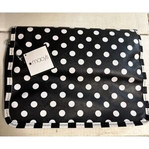 Macy's Black and White Toiletries Travel Bag - Brand New